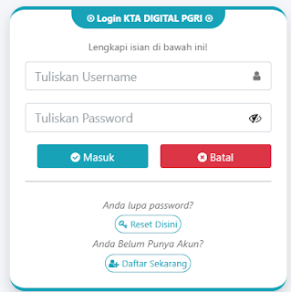 Register PGRI Ciputat - Persatuan Guru Republik Indonesia Cabang Ciputat